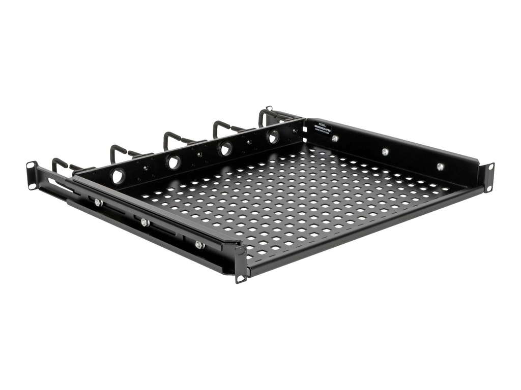 Eaton Tripp Lite Series Cantilevered Steel Rack Shelf - 1U, Vented, Integrated Cable Rings, 14.2 in. Deep, Holds up to 50 lb. - Rack - Regal - 1U - 48.3 cm (19")