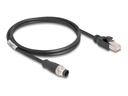 Delock Netzwerkkabel - 8-polig M12-A (M) zu RJ-45 (M)