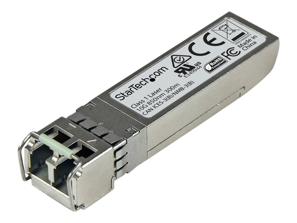 StarTech.com SFPP10GESRST Transceiver Modul (SFP+ Module, 10GBase-SR Juniper kompatibel, Glasfaser, 850nm, LC Multimode mit DDM)