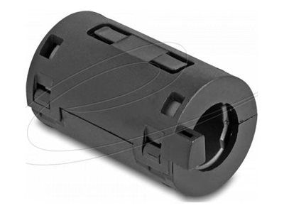 Delock Ferritleiste - für Rundkabel bis zu 11 mm - Schwarz (Packung mit 2)