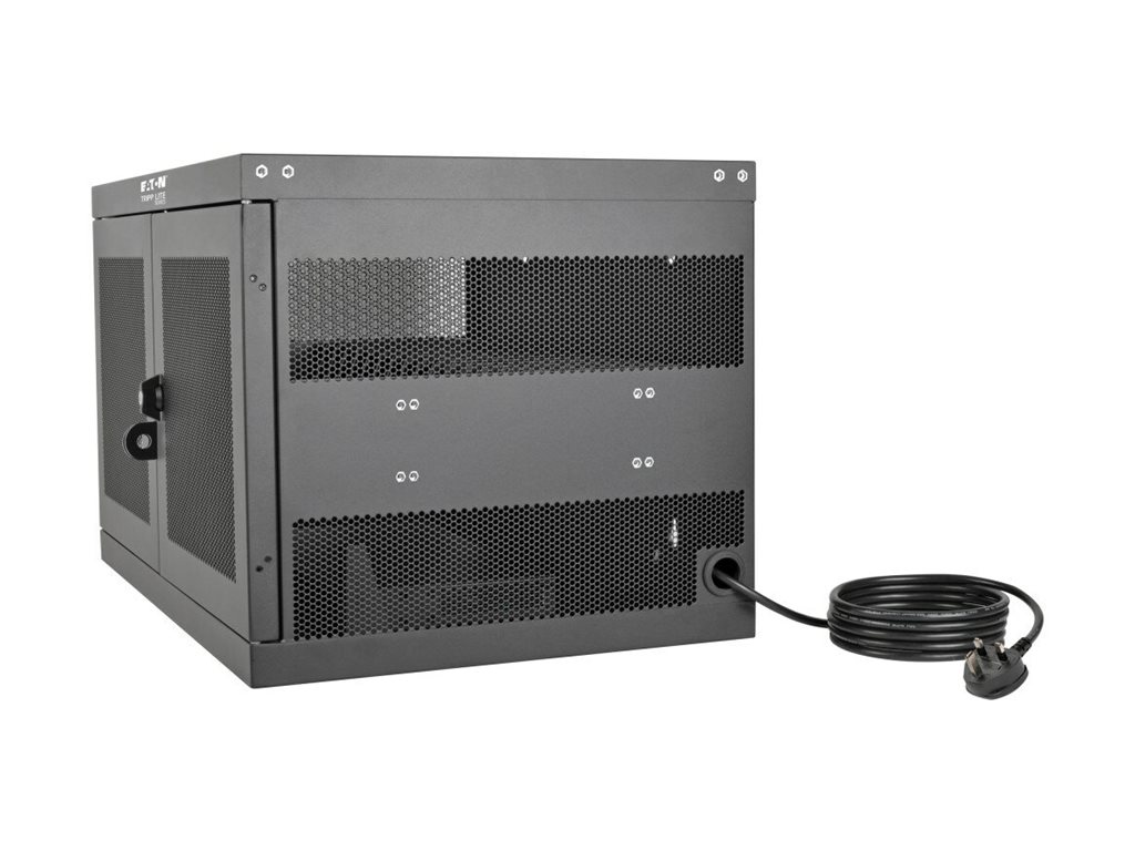 Eaton Tripp Lite Series 16-Device USB Charging Station Cabinet with Sync for iPad and Android Tablets, Wall-Mount and Cart Options, 230V, BS1363 to C13 Plug, Black