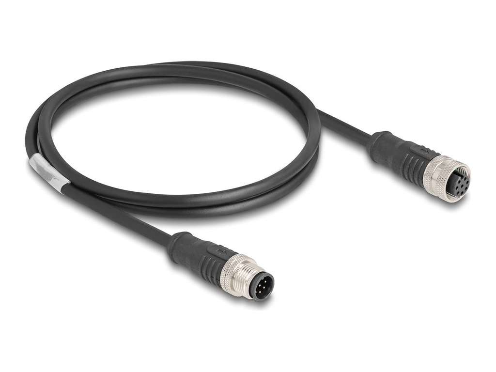 Delock Netzwerkverlängerungskabel - 8-polig M12 (M)