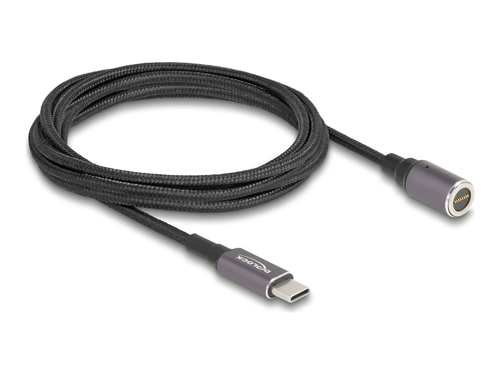 Delock Stromkabel - USB-C (M) zu 8-poliger Steckverbinder magnetisch - 20 V - 3 A - 1.8 m - USB-C Power Delivery (60W)