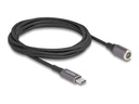 Delock Stromkabel - USB-C (M) zu 8-poliger Steckverbinder magnetisch - 20 V - 3 A - 1.8 m - USB-C Power Delivery (60W)