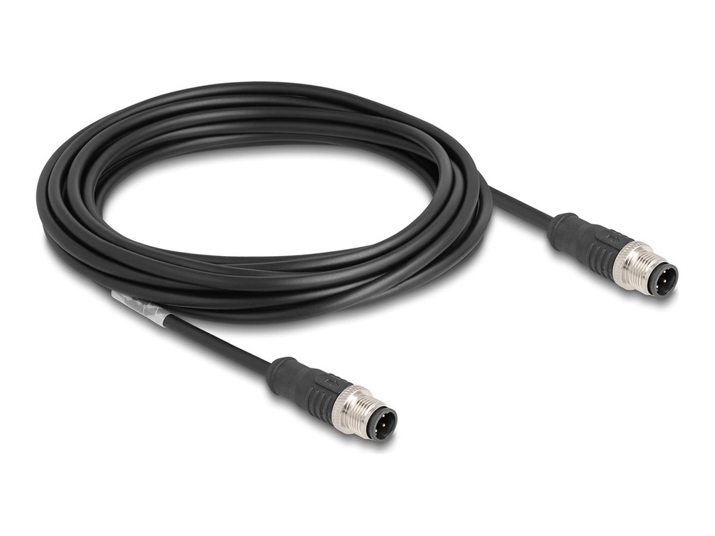 Delock Netzwerkkabel - M12 (4-polig) (M) zu M12 (4-polig)