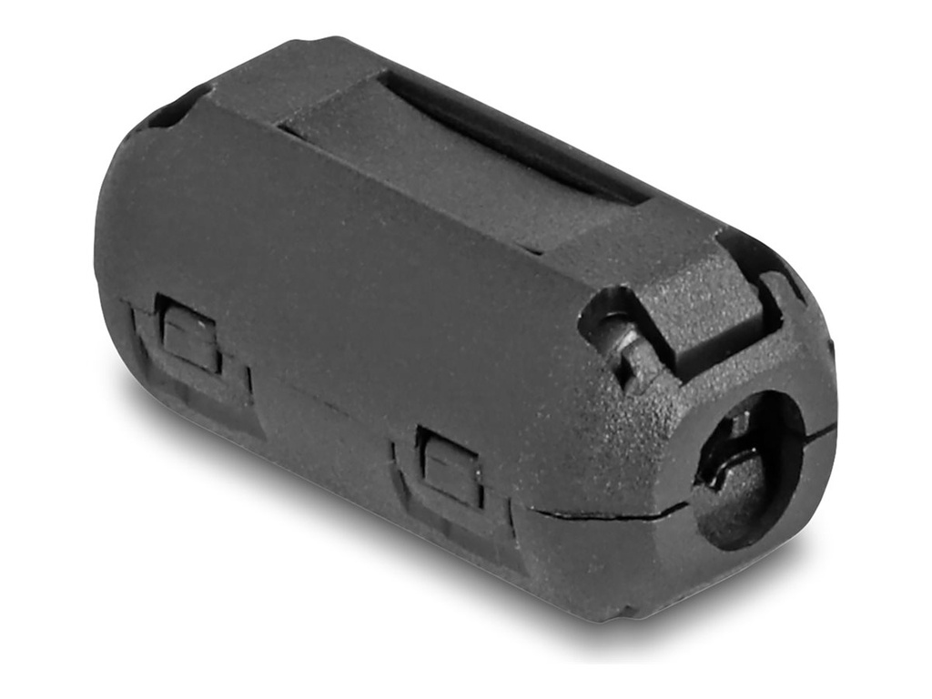 Delock Ferritleiste - für runde Kabel bis zu 5 mm - Schwarz (Packung mit 2)