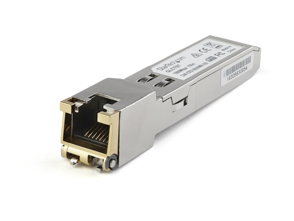 StarTech.com CTPSFP1GETST Transceiver Modul (SFP Module, 1000Base-T Juniper kompatibel, Kupfer, RJ-45 Kupfer mit DDM)