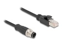 Delock Netzwerkkabel - 4-polig M12-D (M) zu RJ-45 (M)