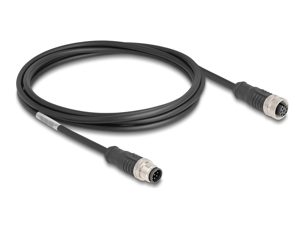 Delock Netzwerkverlängerungskabel - 8-polig M12 (M)