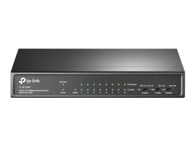 TP-LINK TL-SF1009P V5 - Switch - unmanaged - 8 x 10/100 (PoE+)