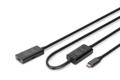 DIGITUS Aktives USB 3.2 Gen1 5G Verlängerungskabel, USB-C - USB-C, 10m