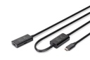 DIGITUS Aktives USB 3.2 Gen1 5G Verlängerungskabel, USB-C - USB-C, 10m