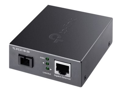 TP-LINK TL-FC311B-20 V2 - Medienkonverter - 1GbE - 1000Base-T, WDM, 1000Base-SC - RJ-45 / SC Single-Modus - bis zu 20 km - 1310 (TX)