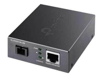 TP-LINK TL-FC311A-20 V2 - Medienkonverter - 1GbE - 1000Base-T, WDM, 1000Base-SC - RJ-45 / SC Single-Modus - bis zu 20 km - 1310 (RX)