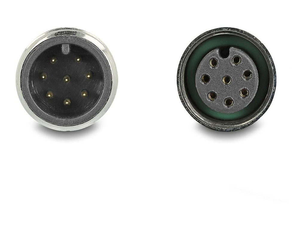 Delock Netzwerkverlängerungskabel - 8-polig M12-A (M)