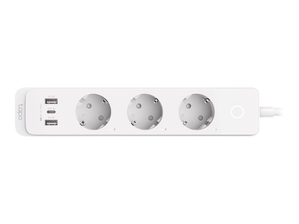 [TAPO P300] TP-LINK Tapo P300 V1 - Smart Power-Steckdosenleiste - Wechselstrom 220-240 V - 2300 Watt - Wi-Fi - Eingabe, Eingang Stromversorgung - Ausgangsanschlüsse: 6 (3 x Stromversorgung, 2 x USB, USB-C)