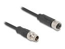 Delock Netzwerkverlängerungskabel - 8 pin M12-X (M)