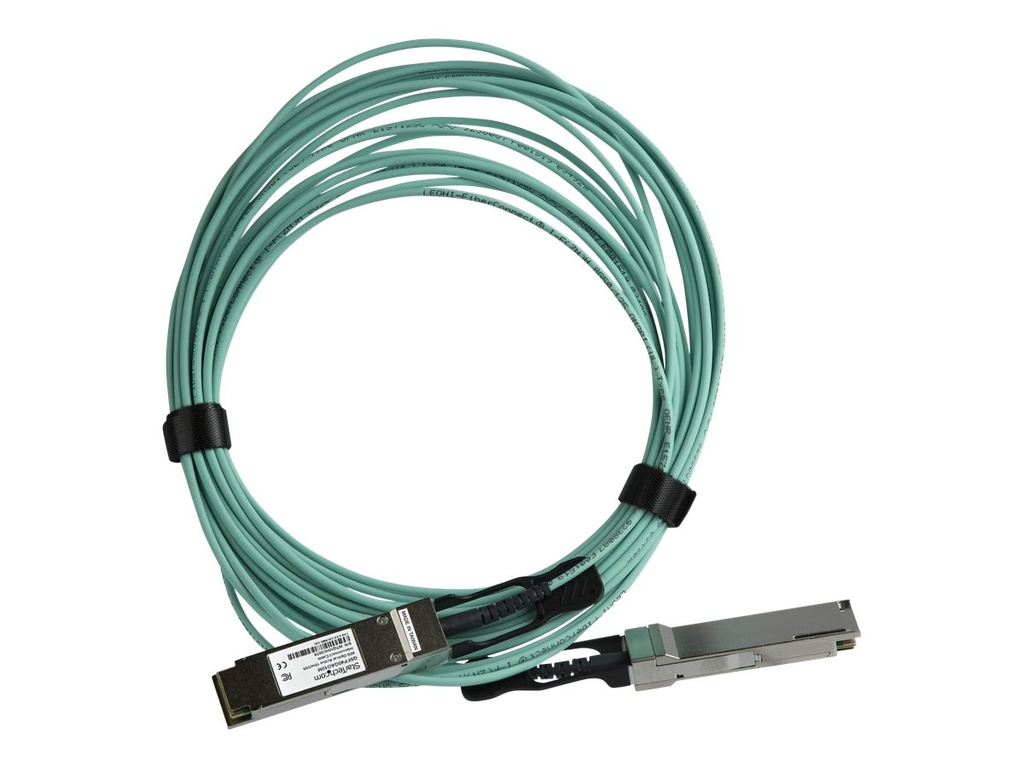 StarTech.com MSA Uncoded Compatible 10m/32.8ft 40G QSFP+ to QSFP+ AOC Cable, 40 GbE QSFP+ Active Optical Fiber, 40 Gbps QSFP Plus/Transceiver Module Cable, 40GE QSFP+ Active Optical Cable - Lifetime Warranty (QSFP40GAO10M)