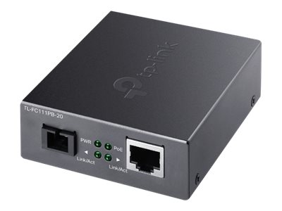 TP-LINK TL-FC111PB-20 V2 - Medienkonverter - 100Mb LAN - 10Base-T, 100Base-TX, WDM - SC Single-Modus / RJ-45 - bis zu 20 km - 1550 (RX)