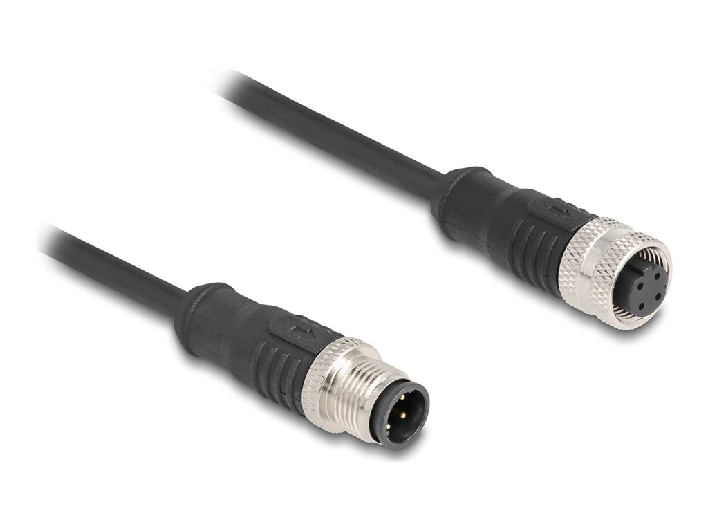 Delock Netzwerkverlängerungskabel - 4-polig M12-D (M)