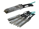 StarTech.com AOC Breakout Cable for Cisco QSFP-4X10G-AOC10M, 15m/49ft 40G 1x QSFP+ to 4x SFP+ AOC Cable, 40GbE / 40Gbps QSFP Plus Transceiver Module Active Optical Fiber, C9300, C3850 - Lifetime Warranty (QSFP4X10AO15)