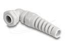 Delock Kabelverschraubung - 90° gewinkelt, PG9, mit Zugentlastung - gray (RAL 7035)