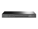 TP-LINK JetStream 24-Port SFP L2+ Managed Switch mit 4 10GE SFP+ Slots - Managed - L2+ - Rack-Einbau - 1U