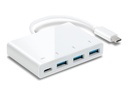 TP-LINK UC430 V1 - Hub - 3 x SuperSpeed USB 3.0+ 1 USB-C Stromdurchsatz
