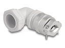 Delock Kabelverschraubung - 90° Winkel, PG21, mit Zugentlastung und Biegefestigkeit - gray (RAL 7035)