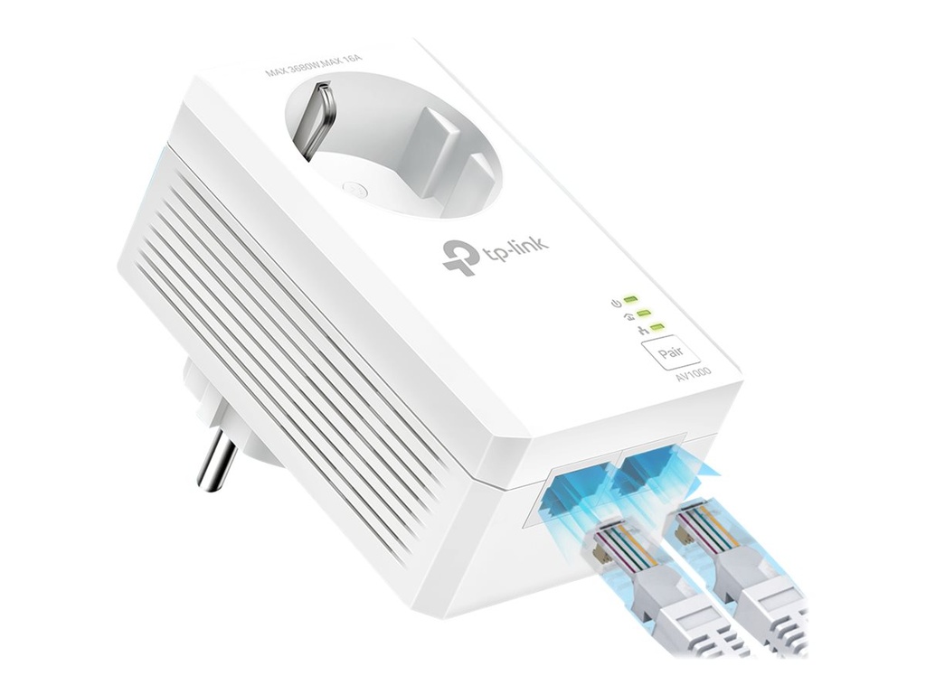 TP-LINK TL-PA7027P V1 Starter Kit - Powerline Adapterkit - 2-Port-Switch