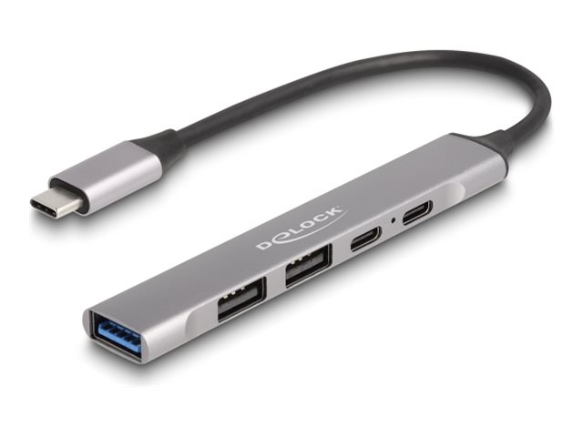 Delock Hub - 1 x USB-C (Power Delivery) + 1