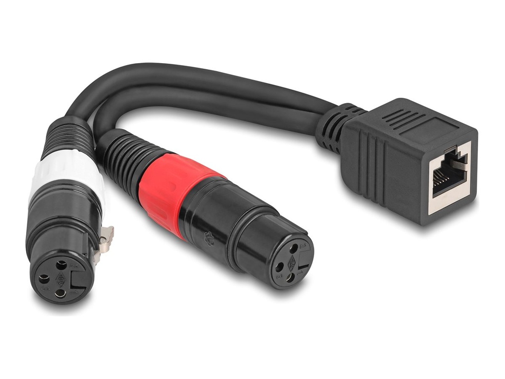 Delock Audiokabel - XLR3 weiblich zu RJ-45 weiblich