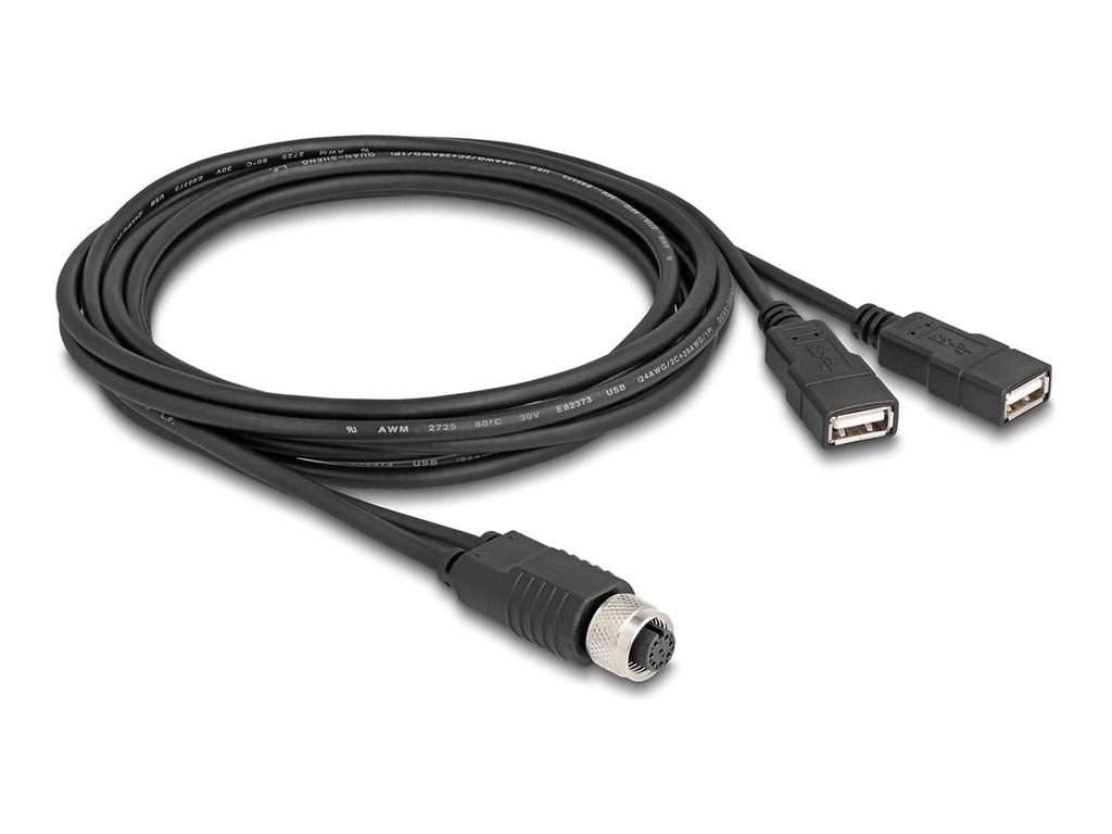 Delock Netzwerkadapterkabel - 8-polig M12-A (W)