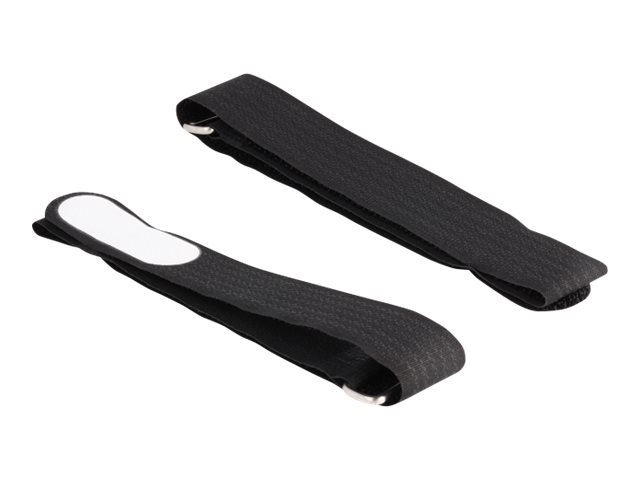 Delock Kabelbinder - mit Schlaufe und Beschriftungsfeld - 45.7 cm - Schwarz (Packung mit 5)