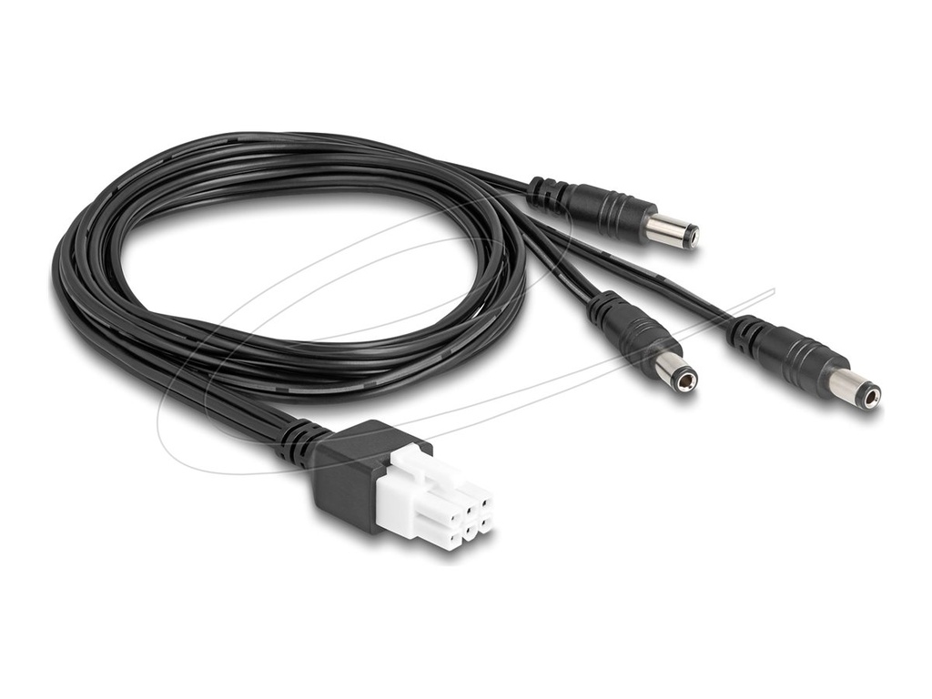 Delock Stromkabel - 6 pin Mini-Fit (M) zu DC-Stecker 5,5 mm x 2,5 mm (M)