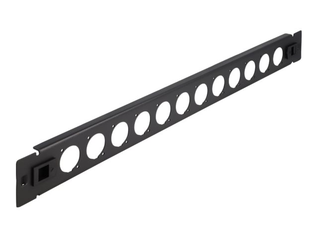 Delock Patchpanel (Blindblech) - D-Typ - Rack montierbar - Schwarz - 1U - 48.3 cm (19")