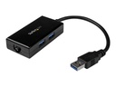 StarTech.com Startech USB 3.0 auf Gigabit Netzwerk Adapter mit 2 Port USB Hub - Native Treiber-Unterstützung (Windows, Mac und Chrome OS)