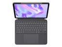 Logitech Combo Touch - Tastatur und Foliohülle - mit Trackpad - hinterleuchtet - Apple Smart connector - QWERTZ - Schweizerisch - Graphite - für Apple 11-inch iPad Pro (M4)
