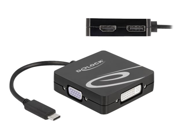 Delock High Speed - Videoadapter - Single Link - 24 pin USB-C männlich zu 15 pin D-Sub (DB-15)
