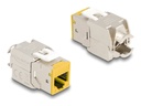 Delock Modulare Eingabe - werkzeugfrei - CAT 6a - RJ-45, LSA - Gelb (Packung mit 10)