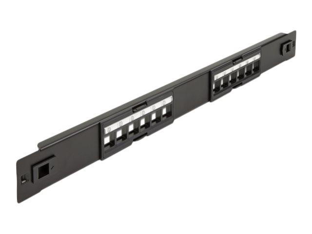 Delock Patchpanel (Blindblech) - Rack montierbar - Schwarz - 1U - 48.3 cm (19")