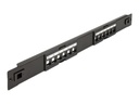 Delock Patchpanel (Blindblech) - Rack montierbar - Schwarz - 1U - 48.3 cm (19")