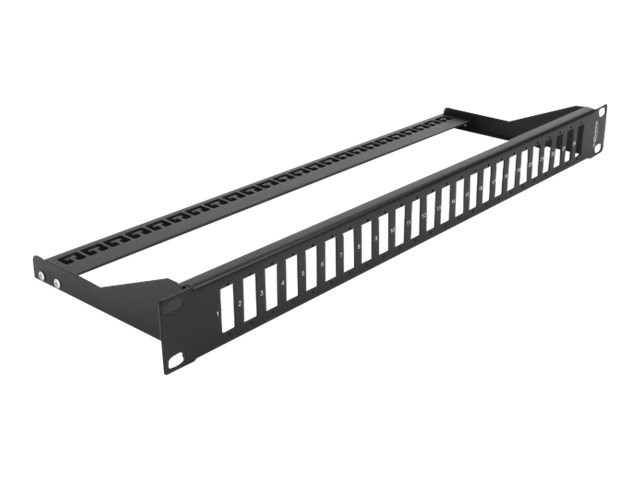 Delock Patchpanel (Blindblech) - Rack montierbar - Schwarz - 1U - 48.3 cm (19")