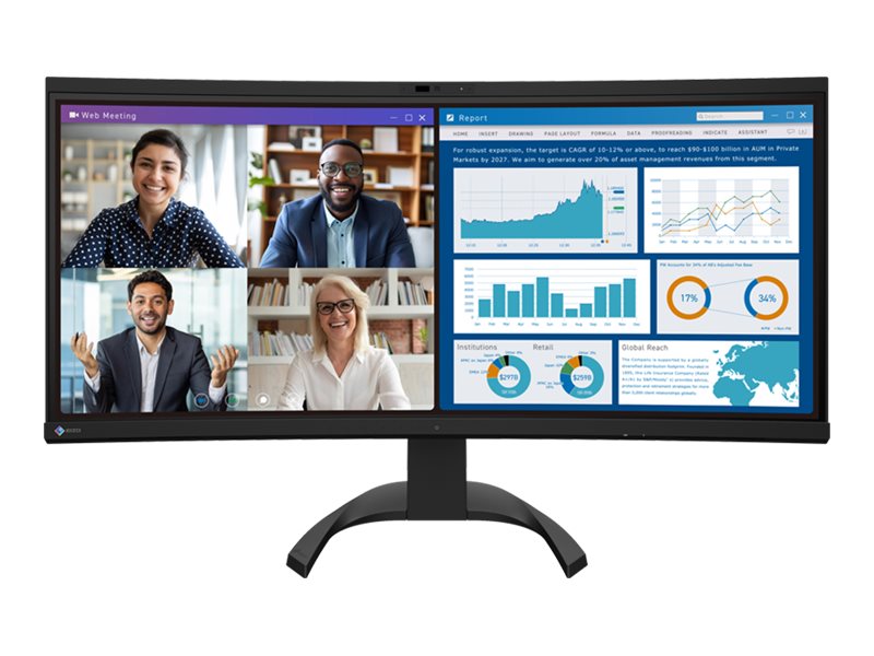 [EV3450XC-BK] EIZO FlexScan EV3450XC-BK - Mit FlexStand - LED-Monitor - gebogen - 86.4 cm (34")