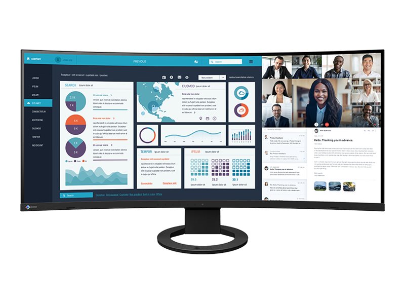 [EV3895-BK] EIZO FlexScan EV3895-BK - Mit FlexStand - LED-Monitor - gebogen - 95.3 cm (37.5")