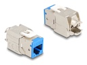 Delock Modulare Eingabe - werkzeugfrei - CAT 6a - RJ-45, LSA - Blau (Packung mit 10)