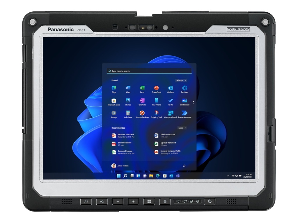 Panasonic Toughbook CF-33 - Robust - Tablet - Intel Core i5 1345U / 1.6 GHz - Win 11 Pro - Intel Iris Xe Grafik - 16 GB RAM - 512 GB SSD TCG Opal Encryption, NVMe - 30.5 cm (12")