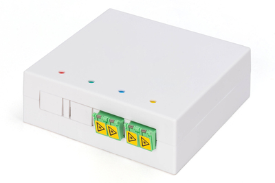 DIGITUS FTTH Gehäuse, 2 x LC/APC DX Kupplung mit Shutter