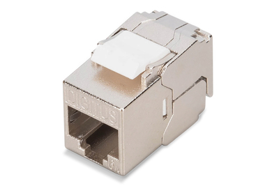 DIGITUS CAT 6A  Kompakt-Keystone Modul, geschirmt, werkzeugfreier Montageanschluss