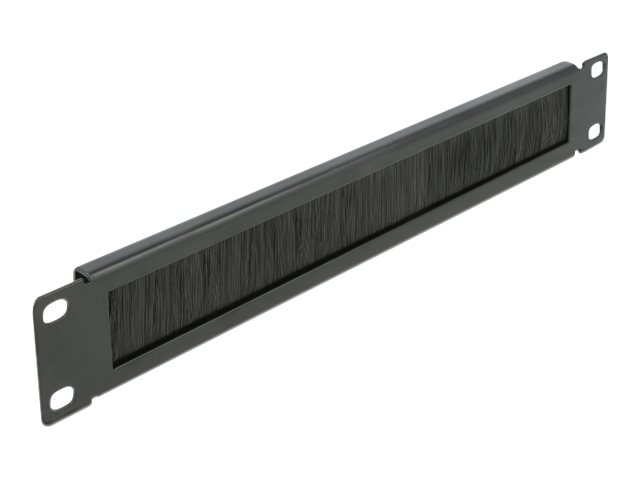 Delock Cable Management Brush Strip - Kabelmanagementblende mit Bürste - Schwarz - 1U - 48.3 cm (19")